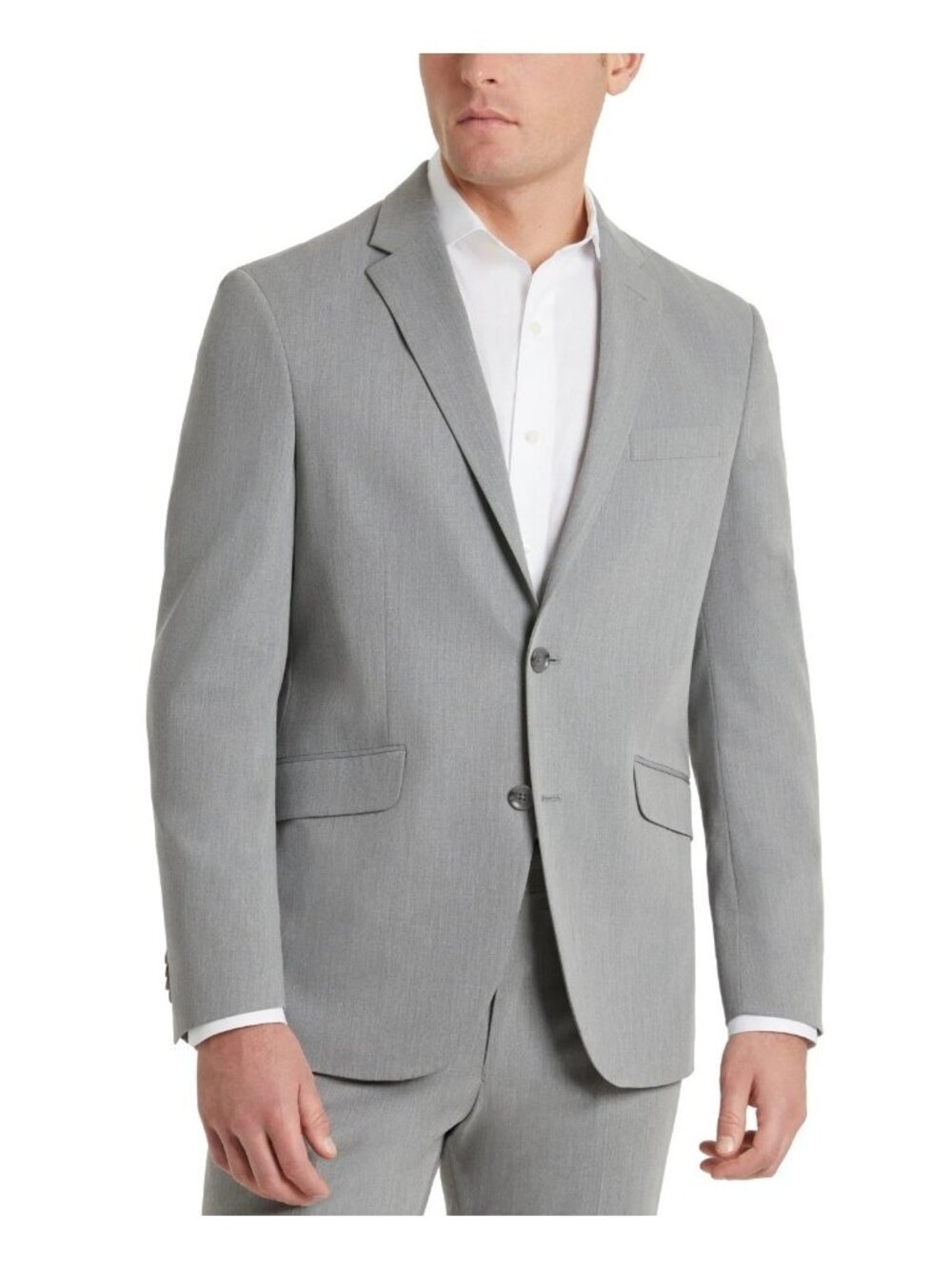 NWT Kenneth Cole Men's L Knit Blazer Stretch Comfort Washable Gray